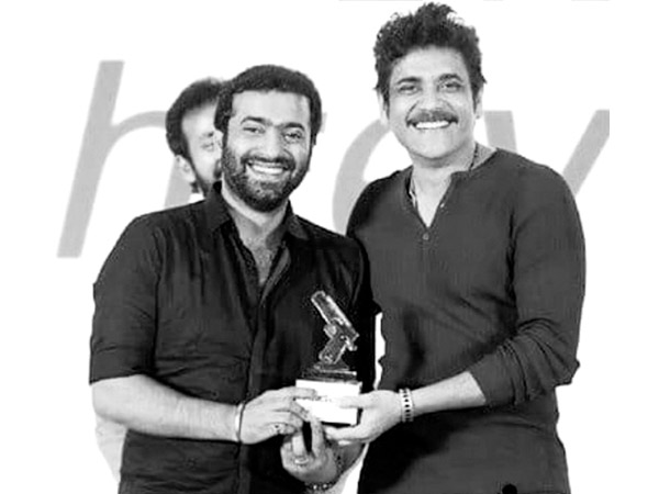 Sri Charan Pakala receiving an award