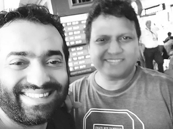 Sri Charan Pakala with a fellow musician
